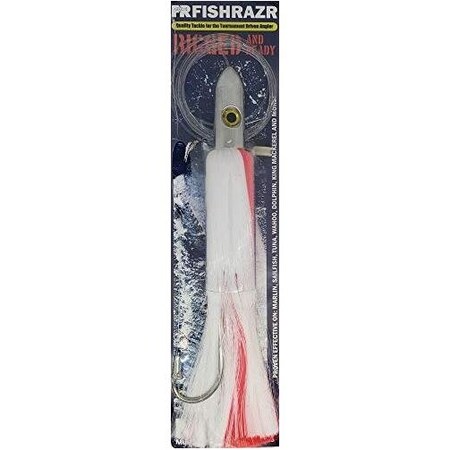 Fish Razr FR405 Chrome Catcher Bullet 3.5oz Rigged 9" Pink/White